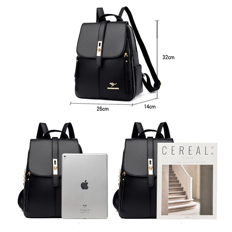 Mochila de Couro Feminina Balidaishu - Magazine Nick e Mara