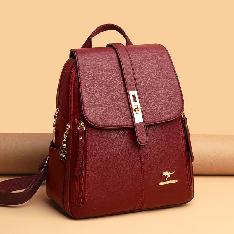 Mochila de Couro Feminina Balidaishu - Magazine Nick e Mara