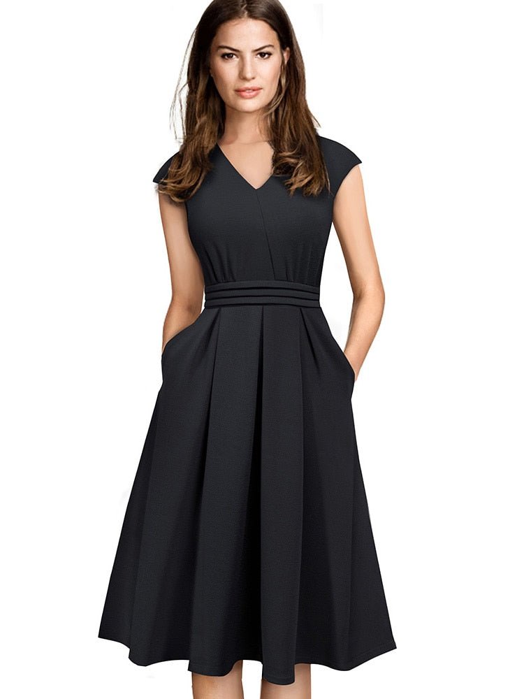 Vestido Elegante com Bolso - Magazine Nick e Mara