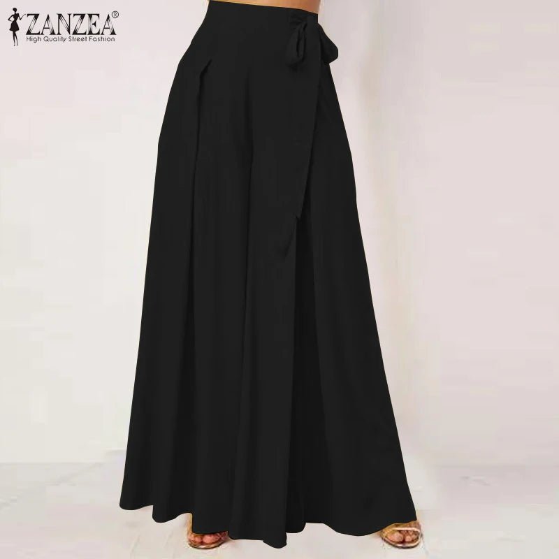 Calça Plissada Flare de Cintura Alta - Nik Modas