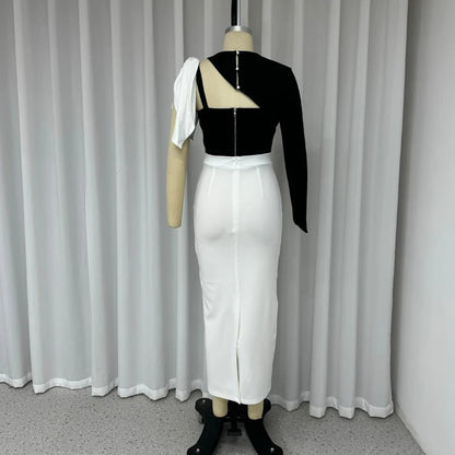 Conjunto um ombro só manga irregular - Nik Modas