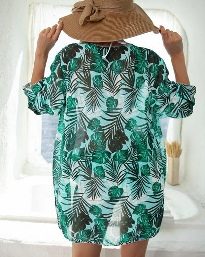 Kit Moda Praia Nó Busto - 05 Estampas - (Biquíni + Saída) - Magazine Nick e Mara