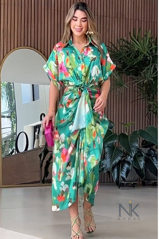 Vestido com Estampa Floral - Nik Modas